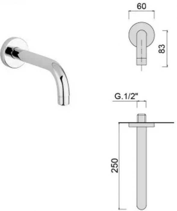 Излив для смесителя Giulini Futuro F3222-15 Хром