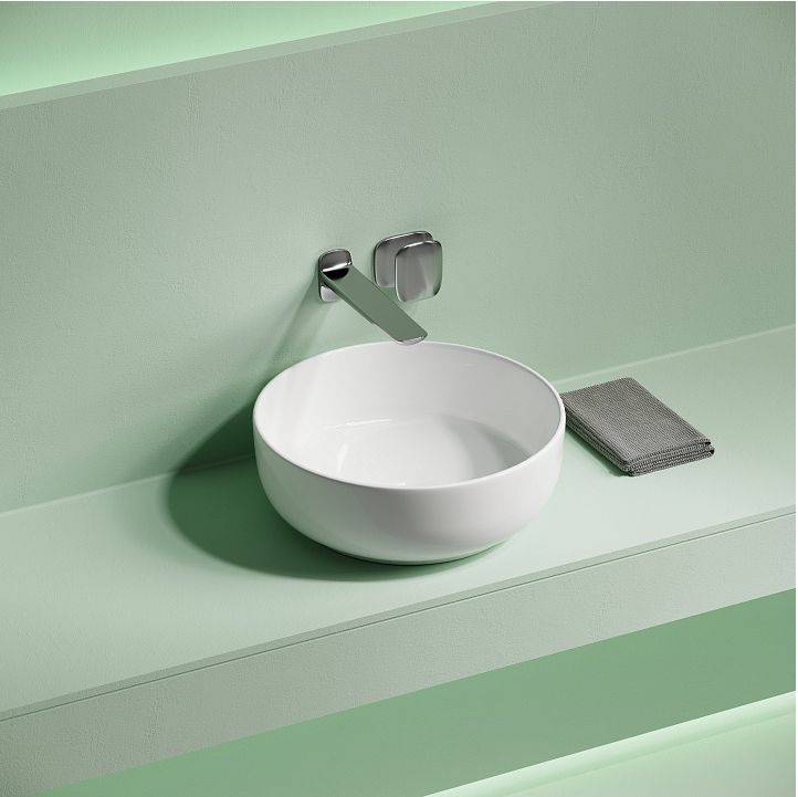 Раковина накладная CERAMICANOVA Taycan, круглая, диаметр 375 мм, белая CN12003