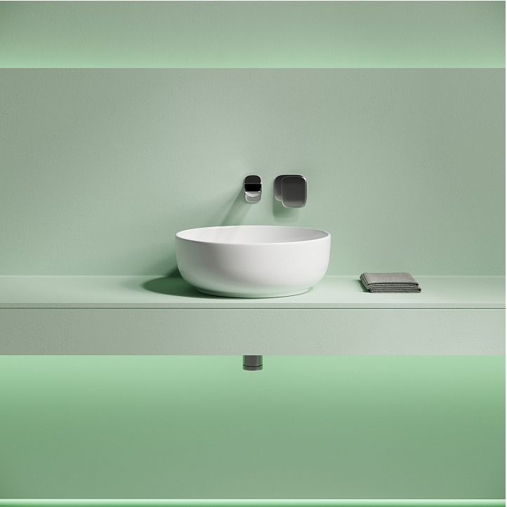 Раковина накладная CERAMICANOVA Taycan, круглая, диаметр 375 мм, белая CN12003 Раковина накладная CERAMICANOVA Taycan, круглая, диаметр 375 мм, белая CN12003