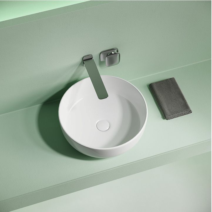 Раковина накладная CERAMICANOVA Taycan, круглая, диаметр 375 мм, белая CN12003 Раковина накладная CERAMICANOVA Taycan, круглая, диаметр 375 мм, белая CN12003