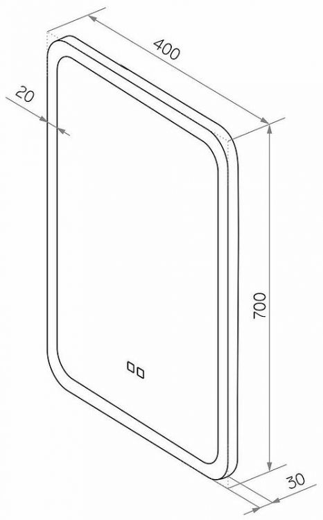 Зеркало Misty Мирах 40 МИР-02-40/70-14 с подсветкой с сенсорным выключателем и подогревом