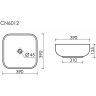 Умывальник CERAMICANOVA Element чаша накладная квадратная CN6012