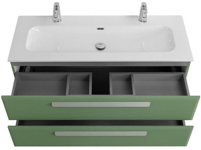 Тумба под раковину Cezares Eco-Cer-N 120 ECO-CER-N-1200-2C-SO-PS-P подвесная Фисташковый Софт без ручек
