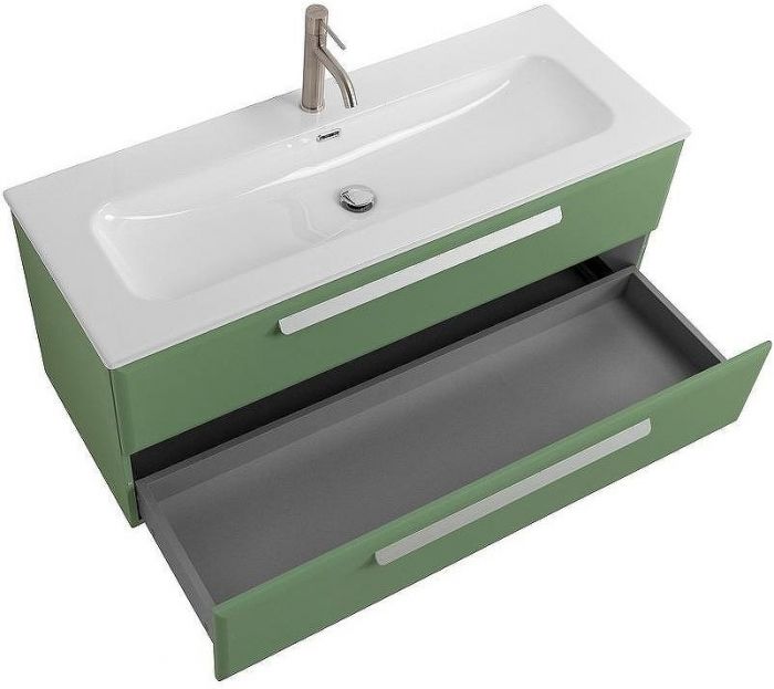 Тумба под раковину Cezares Eco-Cer-N 120 ECO-CER-N-1200-2C-SO-PS-P подвесная Фисташковый Софт без ручек
