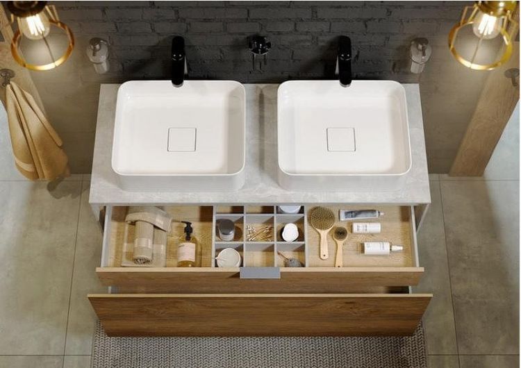 Корпус тумбы под раковину Aqwella 5 Stars Mobi 120 MOB0112DB подвесной Дуб балтийский