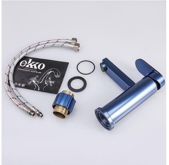 Смеситель для раковины Ekko E1081-23 цвет Синий Смеситель для раковины Ekko E1081-23 цвет Синий