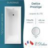 Чугунная ванна Delice Prestige 170х75 DLR230625 без отверстий под ручки и антискользящего покрытия