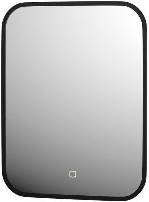 Зеркало Defesto Aura 40х50 DF 2971S с подсветкой 15W-3000K/Сенсорный выключатель/Теплый белый свет/Черная рама