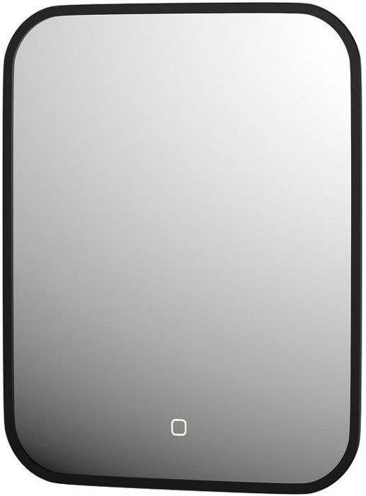 Зеркало Defesto Aura 40х50 DF 2971S с подсветкой 15W-3000K/Сенсорный выключатель/Теплый белый свет/Черная рама