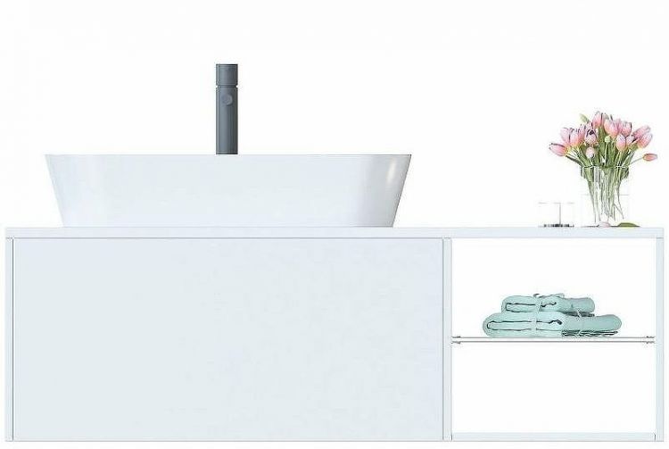 Тумба c раковиной SanVit Оскар 90 L koskar090L подвесная Белая
