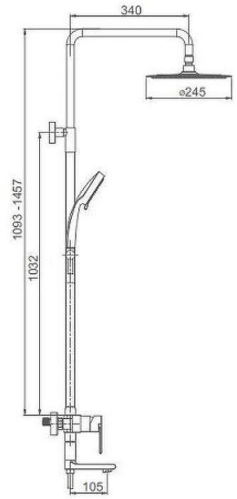 Душевая система Gappo G99-20 G2499-20 Сатин