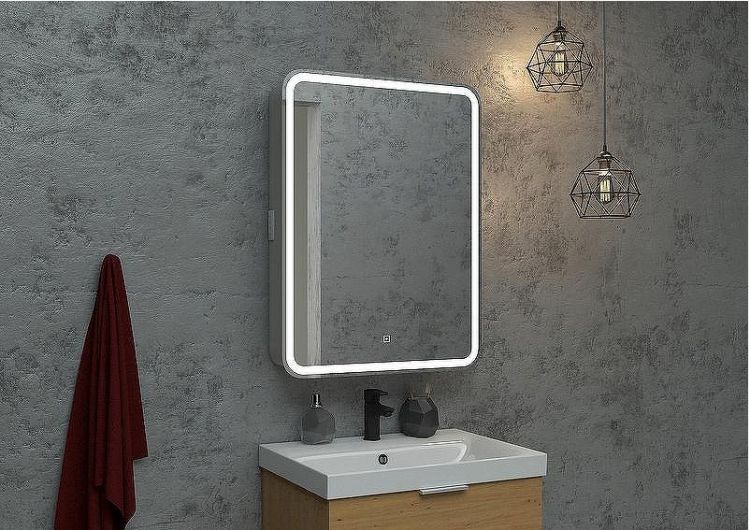 Зеркальный шкаф Континент Elliott LED 60 R МВК018 с подсветкой Белый