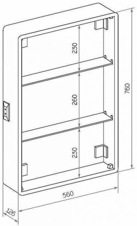 Зеркальный шкаф Континент Elliott LED 60 R МВК018 с подсветкой Белый