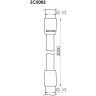 Душевой шланг SANCOS 200 см, с защитой от перекручивания, цвет хром, SC5002CH