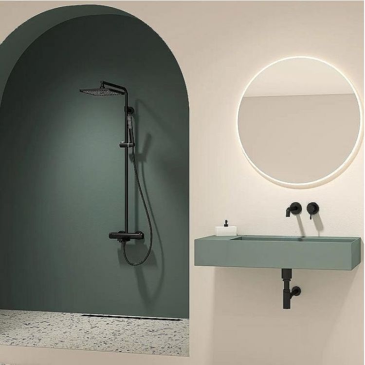 Душевая система Teska Galaxy DK3108 с термостатом Черный матовый Душевая система Teska Galaxy DK3108 с термостатом Черный матовый