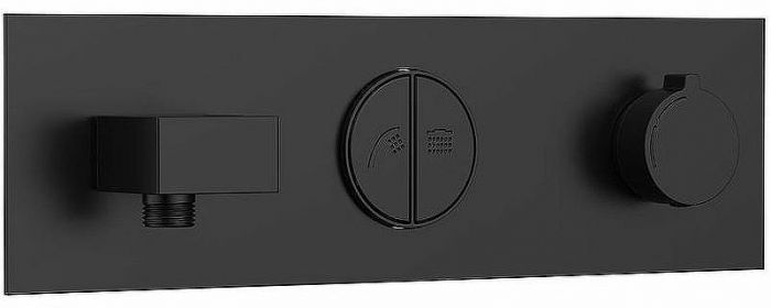 Душевая система Vincea Inspire VSFW-422TI1MB с термостатом Черная матовая