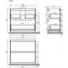 Тумба напольная под раковину SANCOS Libra Floor, белый глянец 890х450х840 мм, LB90FW
