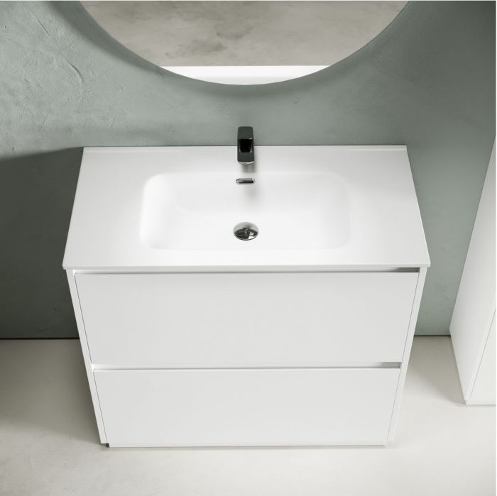 Тумба напольная под раковину SANCOS Libra Floor, белый глянец 890х450х840 мм, LB90FW