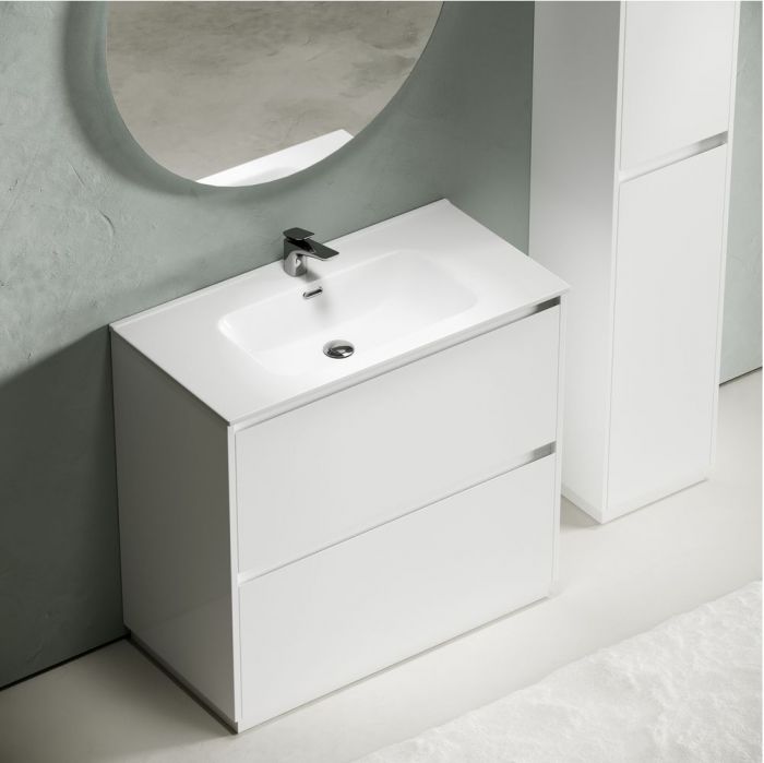 Тумба напольная под раковину SANCOS Libra Floor, белый глянец 890х450х840 мм, LB90FW