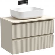 Тумба подвесная SANCOS Snob T, Beige Soft 790х445х500, под столешницу без отверстия под смеситель, цвет Kreman, SNT80CE