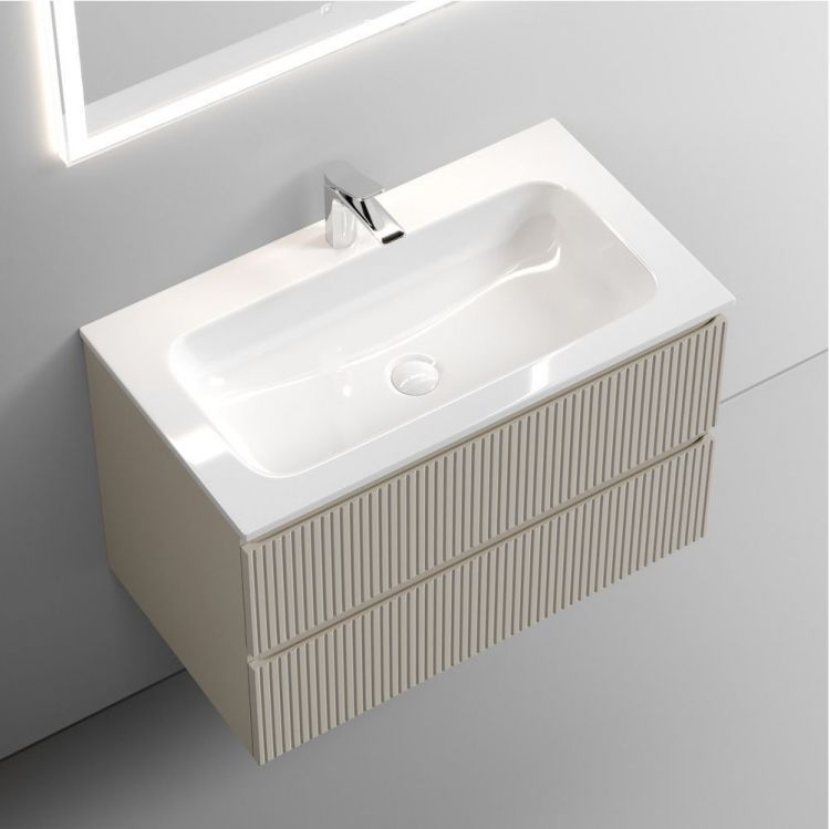 Тумба подвесная SANCOS Snob T, Beige Soft 790х445х500, под столешницу без отверстия под смеситель, цвет Kreman, SNT80CE Тумба подвесная SANCOS Snob T, Beige Soft 790х445х500, под столешницу без отверстия под смеситель, цвет Kreman, SNT80CE