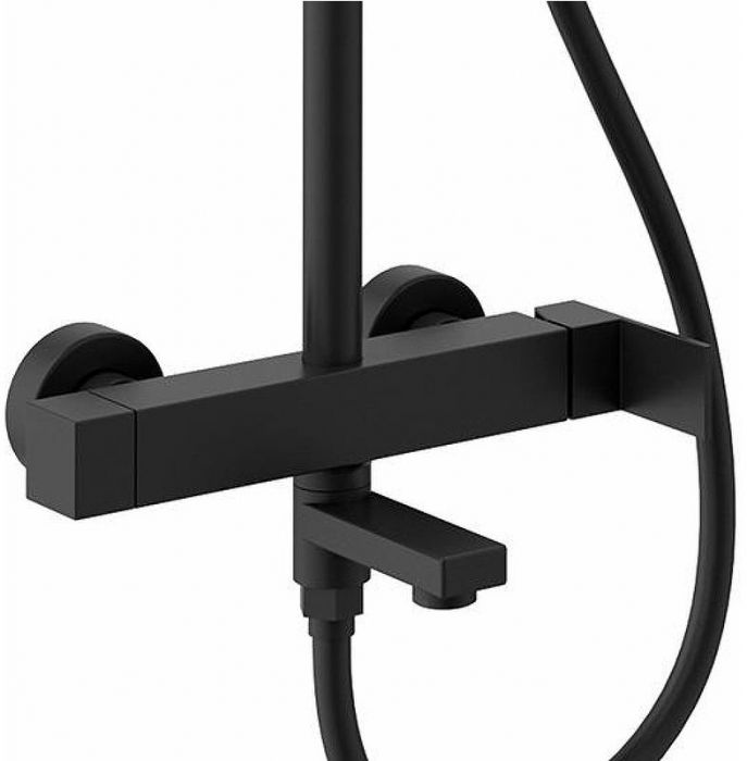 Душевая система Kaiser Cube 01582-9 Черная матовая