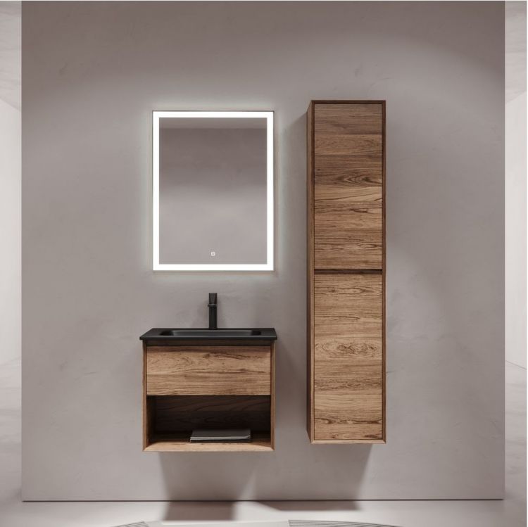 Тумба подвесная SANCOS под раковину Marmi 1.0, дуб чарльстон 590х445х520, MR1.060ECH