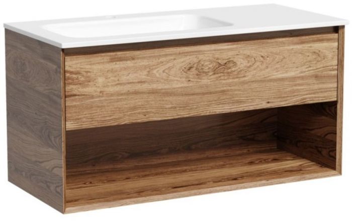 Тумба подвесная SANCOS под раковину левая Marmi 1.0, дуб чарльстон 995х445х520, MR1.0100LECH
