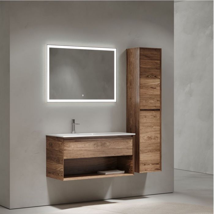 Тумба подвесная SANCOS под раковину левая Marmi 1.0, дуб чарльстон 995х445х520, MR1.0100LECH