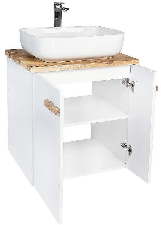 Тумба под раковину VIANT Мюнхен 70 VMUN70NBEL-T2STP подвесная Белая матовая