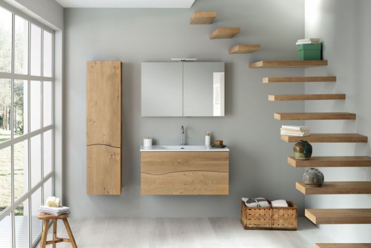 Тумба под раковину Jacob Delafon Sherwood, 100 см, push-to-open, 2 ящика, натуральный дуб, EB1833RU-P6