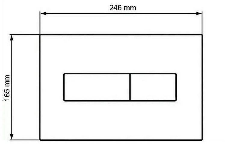 Клавиша смыва Nova NV7323 Черная матовая
