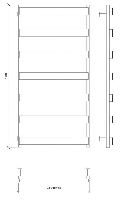 Полотенцесушитель водяной Secado Кродо 100x60 графит