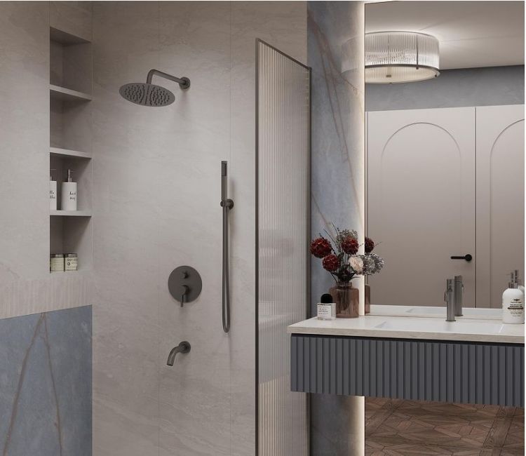 Душевая система Vincea Villa VSFW-1VL3GM цвет Вороненая сталь