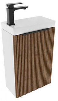 Тумба под раковину ЗОВ Монови Слим 40 MS40T подвесная цвет Белый Тростник