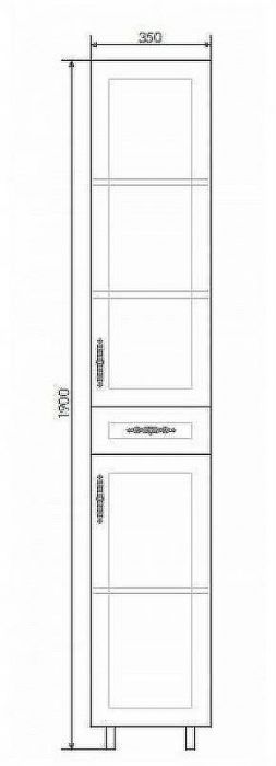 Шкаф пенал Comforty Севилья 35 00004137101 Слоновая кость