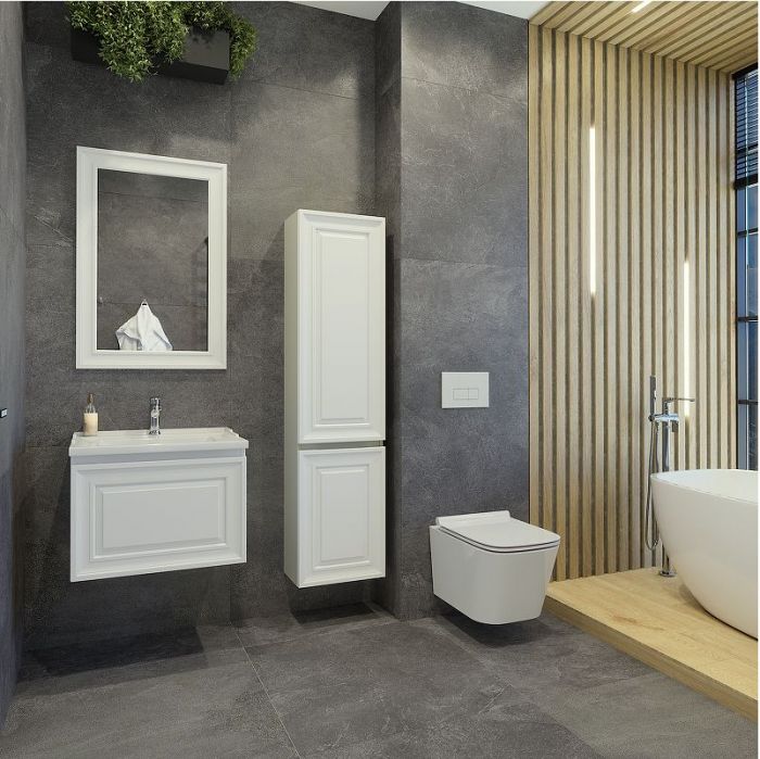 Тумба под раковину Caprigo Ponza 60 13510-В231 подвесная цвет Белый