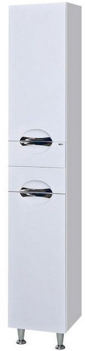 Шкаф пенал Misty Орхидея 35 L П-Жас05035-011БкЛ с бельевой корзиной Белый