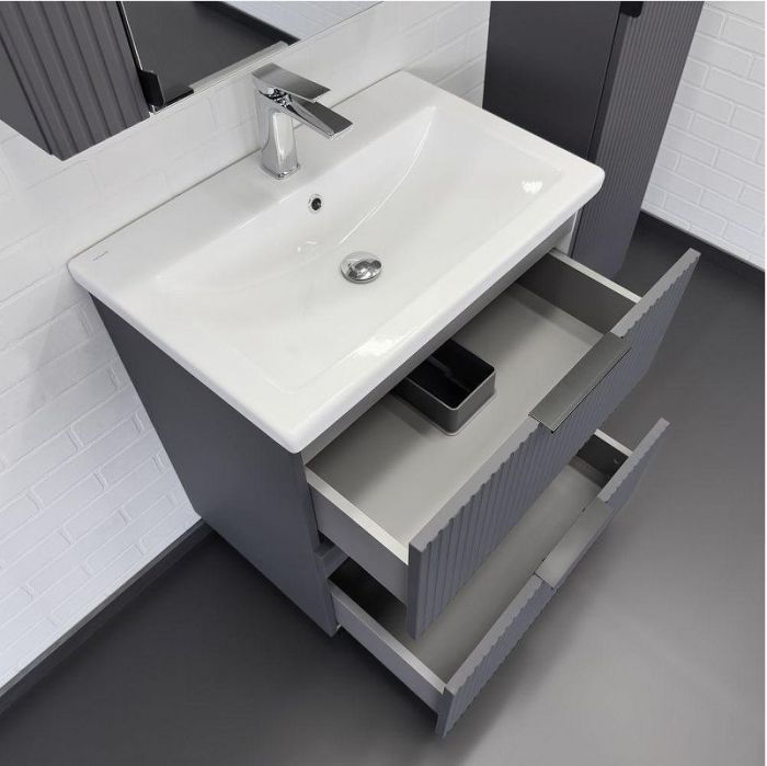 Тумба с раковиной Comforty Лима 70 00-00019179 цвет Антрацит