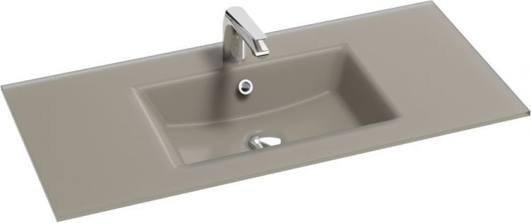 Тумба с раковиной Jacob Delafon Sherwood, 100 см, тумба состаренный дуб, стеклянная раковина матовый базальт Тумба с раковиной Jacob Delafon Sherwood, 100 см, тумба состаренный дуб, стеклянная раковина матовый базальт