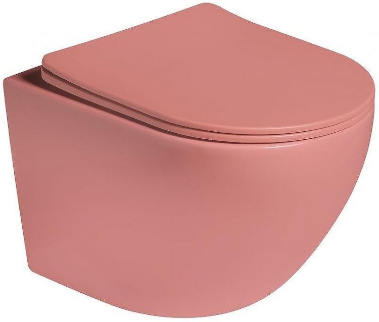 Унитаз SantiLine SL-5104 подвесной Персиковый матовый с сиденьем Микролифт