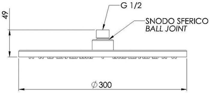 Верхний душ Remer 359MM30BGX Золото брашированное