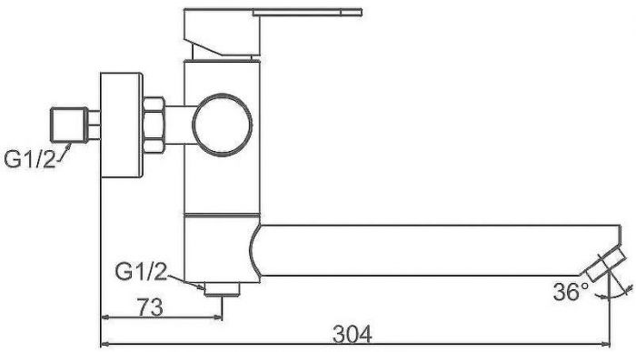 Смеситель для ванны Frap H801 F32801-6 универсальный Черный матовый