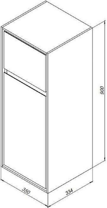 Подвесной шкаф Aquanet Милан 35 339956 цвет Дуб рошелье