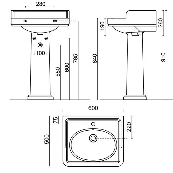 Раковина мебельная Kerama Marazzi Pompei Po.wb.60