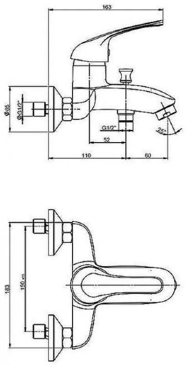 Смеситель для ванны Paini Trento TRCR111LMKM Хром Смеситель для ванны Paini Trento TRCR111LMKM Хром