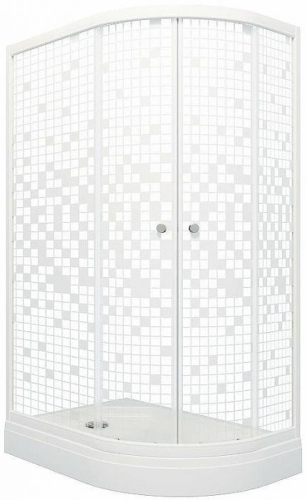 Душевой уголок Triton Коралл 120х80 А L Щ0000061780 профиль Белый стекло прозрачное с узором