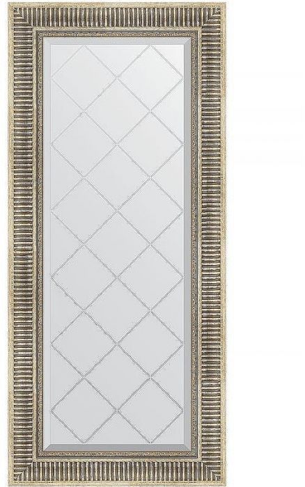 Зеркало Evoform Exclusive-G 127х57 BY 4067 с гравировкой в багетной раме - Серебряный акведук 93