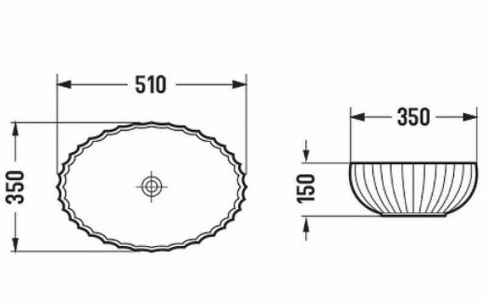 Раковина-чаша CeramaLux 51 GL49-L1 Светло-голубая