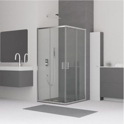 Душевой уголок RGW Classic CL-34 80х80 32093488-11 профиль Хром стекло прозрачное